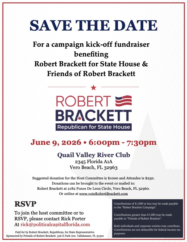 Rep. Robbie Brackett Campaign Kick-Off invitation