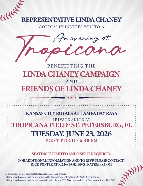 Rep. Linda Chaney Baseball Fundraiser invitation